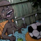 Graffiti painted by Brazilian street artist